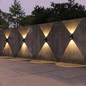 Outdoor Decoration | Refresh your wardrobe at an affordable price Outdoor Solar Wall Lights, Solar Landscape Lighting, Solar Landscape, Solar Wall Lights, Fence Lighting, Backyard Lighting, Patio Lighting, Palau, Outdoor Solar Lights