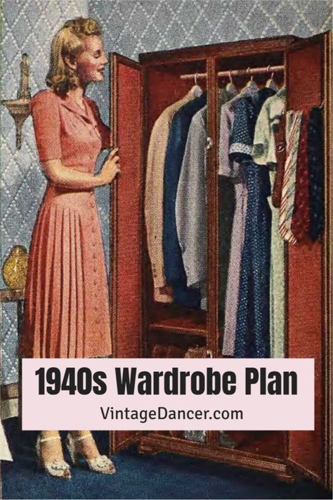 Vintage Capsule Wardrobe, 40s Mode, Capsule Wardrobe Planning, Wardrobe Plan, Blithe Spirit, 1940s Outfits, 1940s Style, Wardrobe Planning, Capsule Outfits