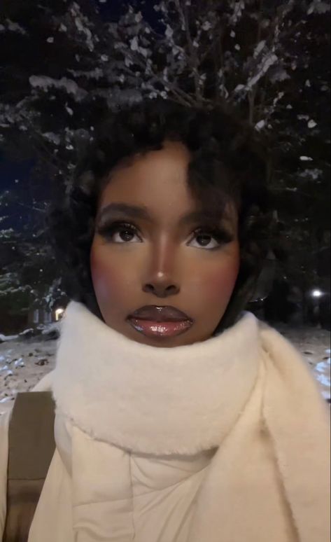 Cute Makeup Styles, Doe Eye Makeup, Girly Makeup, Soft Makeup Looks, Brown Skin Makeup, Ethereal Makeup, Snow Angel, Face Aesthetic, To Cute