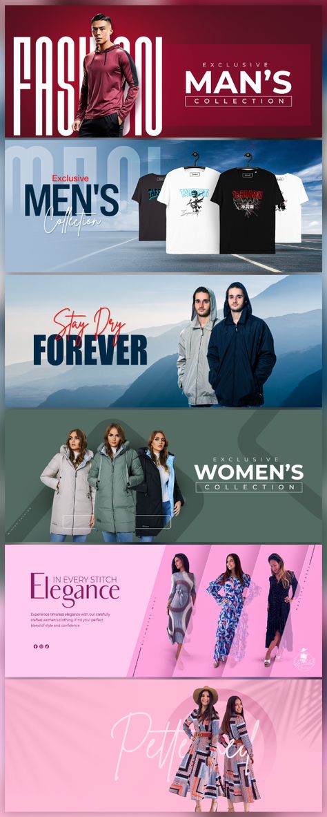 Fashion web banner design for website, dropshipping store Fashion Web Banner Design, Fashion Web Banner, Shop Banner Design, Fashion Website Design, Best Banner Design, Website Banner Design, Cloth Banners, Creative Banners, Best Banner