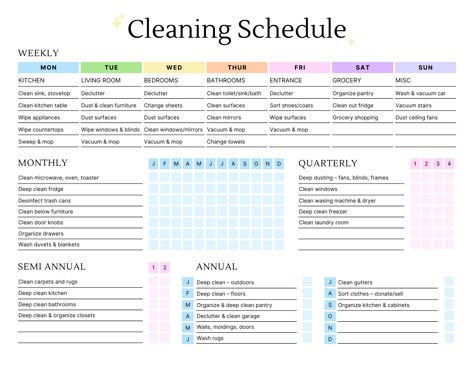 Cleaning Schedule Checklist Printable, One Bedroom Apartment Cleaning Schedule, Household Cleaning Schedule Printables, How Often Cleaning List, Master Cleaning Schedule, Annual Cleaning Schedule, How To Keep House Clean, How To Clean, House Cleaning Plan