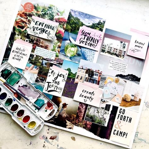 6 Vision Board Ideas For Crafting Your Dream Life Creative Vision Boards, Vision Boarding, Vision Board Diy, Vision Board Collage, Vision Board Ideas, Collage Des Photos, Vision Board Examples, Vision Board Party, Making A Vision Board