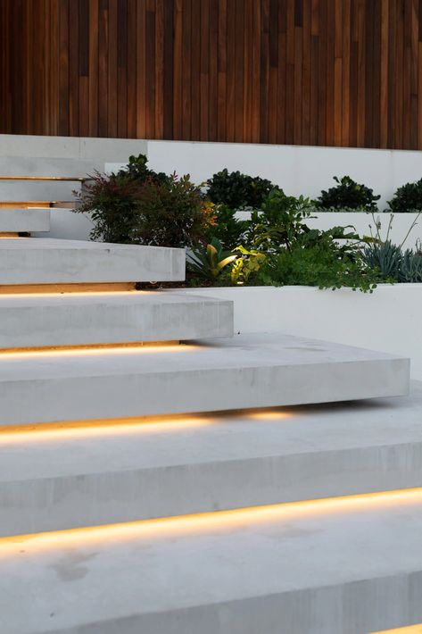 Floating Steps, Outside Stairs, Patio Stairs, Landscape Stairs, Front Stairs, Outdoor Stair Lighting, Entry Stairs, Garden Stairs, Exterior Stairs