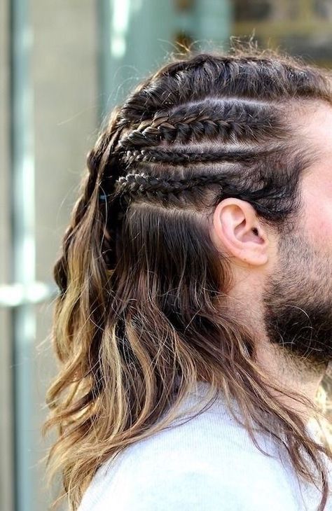 Mens Viking Hairstyles Long, Viking Man Hair, Men Viking Hair, Viking Hairstyles Men Long Hair, Male Viking Braids, Viking Braids For Men, Viking Hair Styles, Viking Braids Men, Viking Hair Men