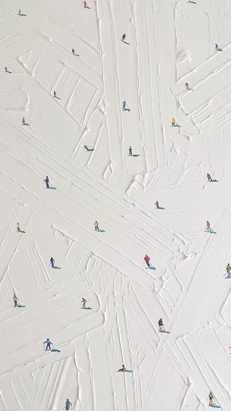 Wallpaper Minimalist, Phone Wallpaper Patterns, Winter Wallpaper, 背景 シンプル, Acrylic Gel, Minimalist Wallpaper, Art Collage Wall, Art Inspiration Painting, Skis