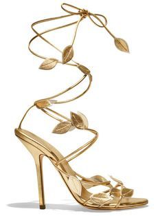 Emilio Pucci gold vine shoes Goddess Heels, Gold Wedding Shoes, Prom Heels, Jimmy Choo Heels, Fashion Articles, Fancy Shoes, Prom Shoes, Gold Heels, Greek Goddess