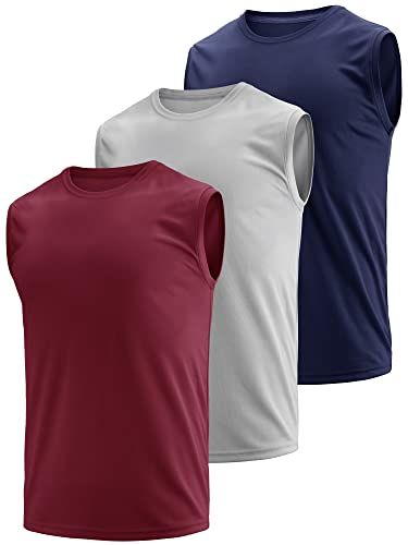 Men's Dry Fit Moisture Wicking 3 & 5 Pack Tech Quick Dry Sleeveless Shirts Mesh Crew Active Athletic Tank Tops Stylish Activewear, Men’s Fitness, Mens Bootcut Jeans, Sleeveless Shirts, Mens Workout Clothes, Performance Wear, Peak Performance, Sleeveless Shirt, Workout Gear