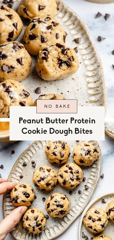 Protein Peanut Butter Cookie Dough, Pb Fit Cookie Dough, Protein Cookie Dough Bites, Adrenal Reset, Protein Dessert Recipes, Easy Cookie Dough, Cookie Dough Protein, Peanut Butter Protein Cookies, Healthier Treats