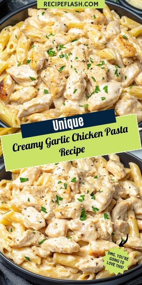 Want a quick and healthy dinner that doesn't sacrifice taste? This Creamy Garlic Chicken Pasta Recipe is packed with protein and flavor, making it a great addition to your healthy dinner rotation. Be sure to save this recipe for easy weeknight dinners that the whole family will love! Creamy Garlic Chicken Pasta, Protein Pasta Recipes, Creamy Chicken And Noodles, Best Thanksgiving Turkey Recipe, Thanksgiving Turkey Recipe, Best Thanksgiving Turkey, Creamy Garlic Pasta, Garlic Chicken Pasta, Turkey Pasta