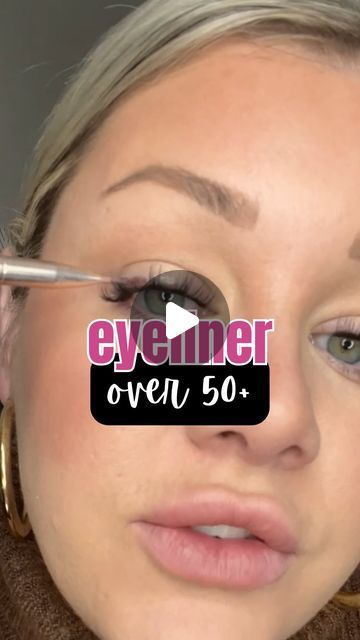 Best Eyeliner For Older Women, How To Wear White Eyeliner, How To Apply Eye Makeup Over 50, Makeup Tips For Older Women Over 50 Eyes, Natural Makeup Looks Over 50, How To Do Liquid Eyeliner For Beginners, Eyeliner For Aging Eyes, How To Wear Eyeliner In Your 40's, Makeup Looks For 50 Year Old Women