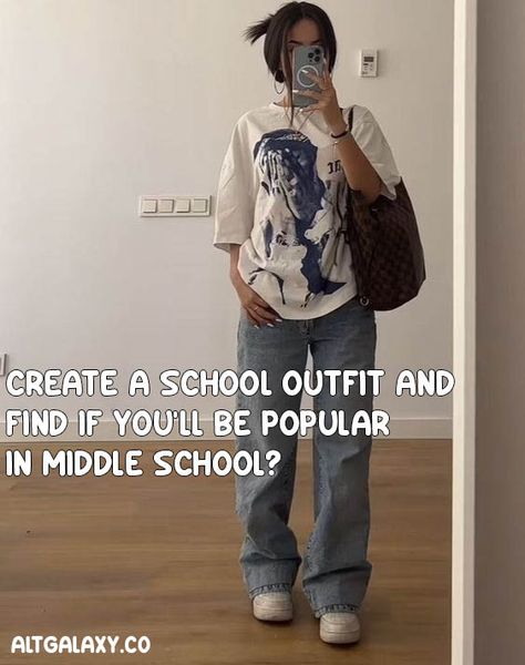 Create a school outfit and find if you’ll be popular in Middle School? – Alt Galaxy Back To School Outfit Ideas For 6th Grade, School Outfit Inspo Middle School, Cute Outfits For Girls Middle School, Quick Outfits For School, Cute Fits For Middle School, Outfit Ideas For School 6th Grade, Alt Back To School Outfits, Back To School Outfits For Middle Schoolers, Girls Middle School Outfits