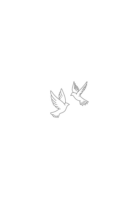 Tiny Tattoos For Memory Of Loved Ones, Dove Tiny Tattoo, Dove And Sun Tattoo, White Doves Tattoo, Simple Dove Tattoo Outline, Mini Dove Tattoo, 2 Doves Tattoo Design, Bird Tattoo Dove, Dove And Butterfly Tattoo