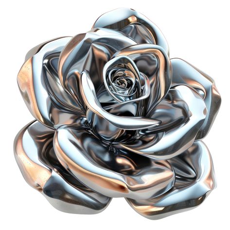 Chrome Objects, Shine Png, Rose Drawing Tattoo, Graphic Shapes Design, Album Art Design, Flower Icons, Rose Drawing, Black N White, Retro Futurism