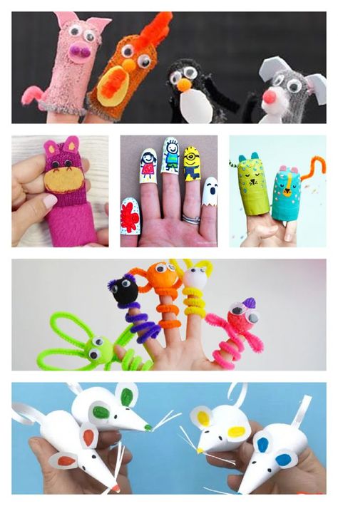 Puppet Activities, Diy Finger Puppets, Puppets To Make, Diy Puppet, Minion Craft, Giraffe Crafts, Puppet Tutorial, Solo Activities, Puppets For Kids