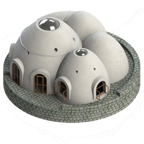 Circular Cottage, Hexagon House, Earthbag House, Earthship Biotecture, Monolithic Dome Homes, Super Adobe, Dome Houses, Yurt Home, Eco House Design