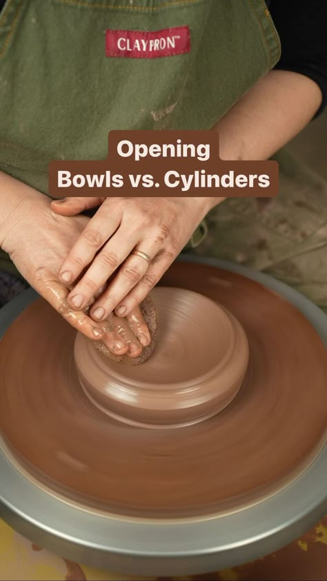 Everything on the wheel starts at a bowl or a cylinder. Here are some tips for making a bowl shape. #pottery #ceramics #handmade #clay… | Instagram Clay Throwing, Throwing Pottery, Pitchers Pottery, Pottery Tips, Throwing Clay, Pottery Lessons, Beginner Pottery, Pottery Projects, Art Bowls