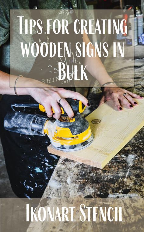 Tips for Creating Wood Signs with Ikonart - Ikonart Stencil Sign Sizes Chart, Painting Signs On Wood, Cricut Signs Wood, Wooden Board Signs, Stencil Wood Signs, Diy Wooden Sign, Stencil On Wood, Diy Painted Signs, Country Wood Signs