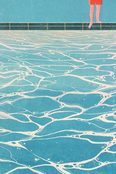 Swimming Art, Image Zen, Water Illustration, Posca Art, Water Drawing, Parking Spot, House And Home, Water Reflections, Water Art