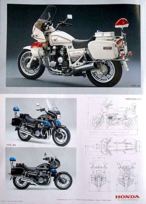 Honda CBX750P Police Patrol. – the marquis Honda Cbx750, Honda Custom, Honda Bike, Soichiro Honda, Police Motorcycle, Honda 750, Motorcycle Brands, Motorcycle Ads, Retro Bikes