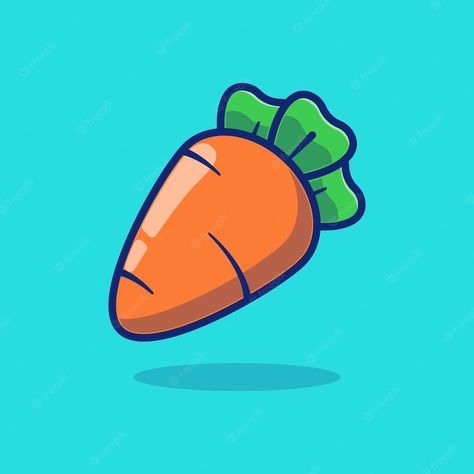 Carrot Cartoon Drawing, Vector Drawing Illustrators, Food Illustrations Vector, Carrot Drawing Simple, Cute Carrot Drawing, Fruit Illustration Design, Fruit Animation, Simple Illustration Art, Cute Fruit Illustration