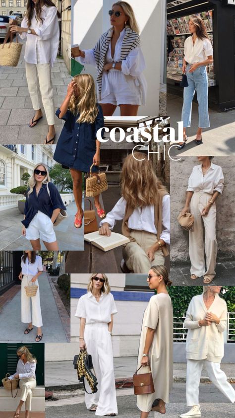 Hamptons Grandma Aesthetic, Montauk Outfit Aesthetic, Hamptons Vacation Outfit, Rhode Island Summer Outfit, Cap Cod Outfits, Hampton Outfits Summer, Costal Outfits Aesthetic, Coastal Chic Outfits, Costal Grandma Outfit