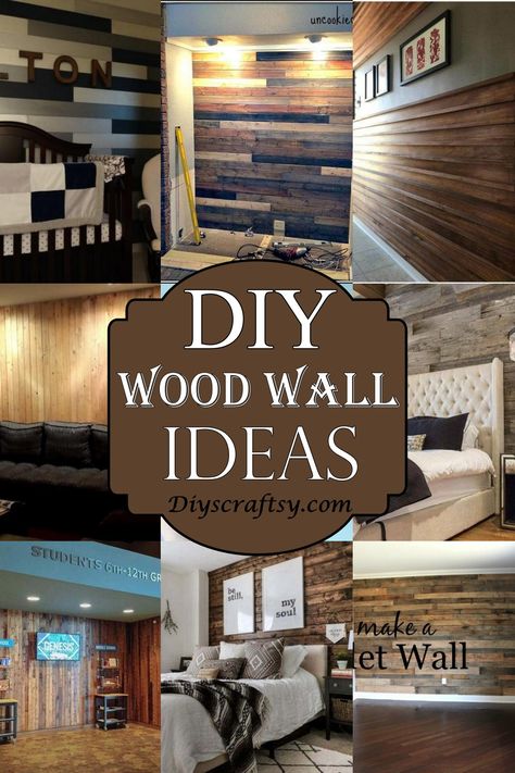 20 DIY Wood Wall Ideas Wood Wall In Bedroom Ideas, Basement Wood Wall Ideas, Diy Accent Wall Wood Design, Rustic Wall Ideas Farmhouse Style, Barnwood Walls Living Room, How To Decorate A Wood Wall, Wooden Focal Wall, Wood Wall Projects Easy Diy, Inexpensive Wood Wall Ideas