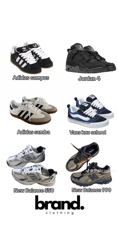 Shoes For Streetwear Style, Y2k Shoe Brands, Shoes To Get For Back To School 2024, Different Types Of Kicks, Eshay Lad Aesthetic, Shoes Inspo 2024, 90s Shoes Aesthetic, Shoe Recommendation, Acubi Shoes