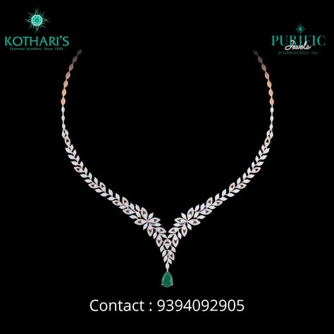 18 Carat  Rose Gold Diamond Necklace from Purific Jewels by Kothari's Jewellery Color-E-F ,Clarity-VVS, Diamond wt - 8.64cts, Gross wt- 33.70gm. Diamond Light Weight Necklace, Fancy Necklace Gold, Small Diamond Necklace Simple, Diamond Necklace Simple Classy, Real Diamond Necklace Set, Bridal Diamond Necklace Indian, Diamond Necklace Set Simple, Simple Diamond Necklace, Small Diamond Necklace