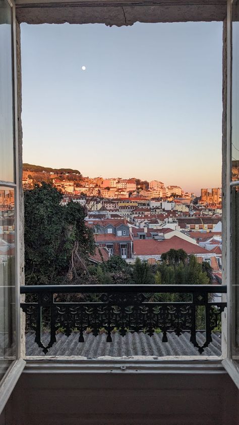 Lisbon view, European faux balcony  Lisbon Cathedral, chiado, hotel review portugal Portugal Apartment Aesthetic, House In Portugal, Lisbon Apartment Aesthetic, Portugal Trip Aesthetic, Living In Lisbon, Lisbon In February, Lisbon Balcony, Portugal Living, Faux Balcony