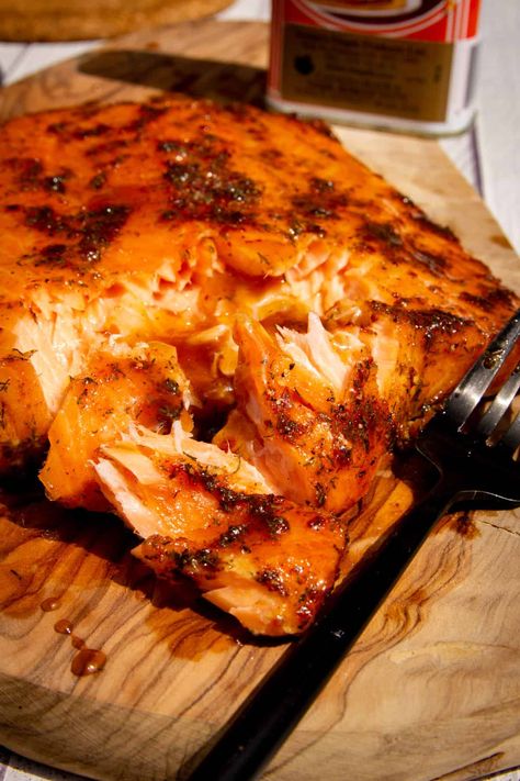 This maple glazed Traeger salmon is one of the finest recipes you can make with your smoker. It won't take too long to make and the flavour of the sweet, smokey salmon is incredible. Salmon On Traeger Smoker, Salmon Recipes On Traeger, Treager Salmon Recipes, Maple Glazed Smoked Salmon, Salmon Recipes Traeger, Salmon Recipes Smoked, Pellet Smoker Salmon Recipes, Sockeye Salmon Recipe Grilled, Traeger Fish Recipes