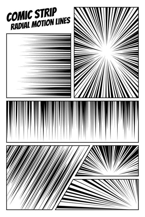 Drawing Explosions, Comic Book Background, Motion Lines, Comic Template, Comic Book Template, Comic Book Drawing, Comic Book Layout, Black And White Comics, Set Anime