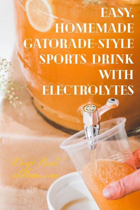 Gatorade Drinks, Homemade Sports Drink Recipes, Gatorade Alternative, Sports Drink Recipe, Homemade Sports Drink, Electrolyte Drink Recipe, Homemade Gatorade, Switchel Recipe, Hydration Drinks