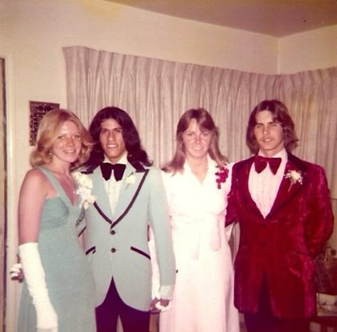 70s Prom, Prom Fashion, Four People, Vintage Prom, Formal Fashion, Retro Styles, Prom Style, Vintage Memory, Those Were The Days