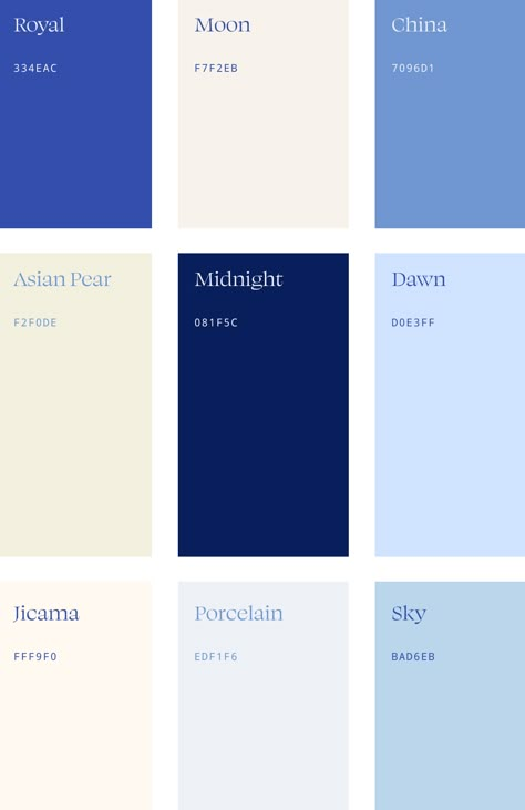 Color Palette Business Corporate, Cream Blue Color Palette, Blue And White Website Design, Blue And Cream Colour Palette, Blue Cream Palette, Shade Of Blue Palette, Blue And Cream Branding, Calm Blue Color Palette, Blue Hex Code Palette