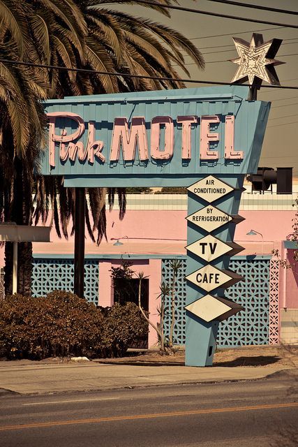 Pink Motel by TooMuchFire, via Flickr Americana Photography, Aesthetic Locations, Pink Motel, Motel Signs, Motel Sign, Nice Aesthetic, Retro Signs, Tout Rose, Vintage Neon Signs