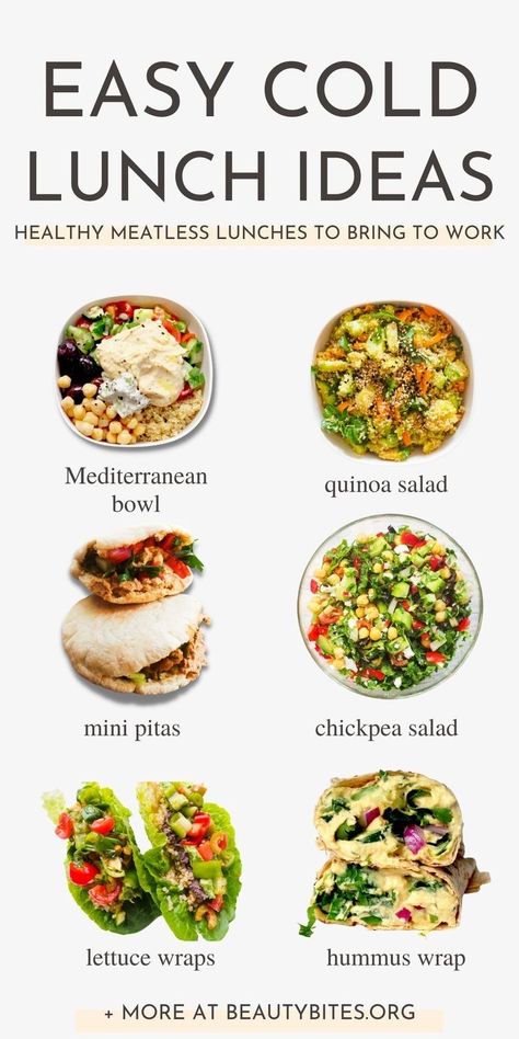 Work Food Prep Lunch Ideas, Small Lunches For Work, Packed Lunch Ideas For Work Healthy Recipes, Cold Pasta Lunches For Work, Lunch List Ideas, Vegetarian Recipes School Lunch, Food To Work Ideas, Lunch For The Office, Salads For School Lunches