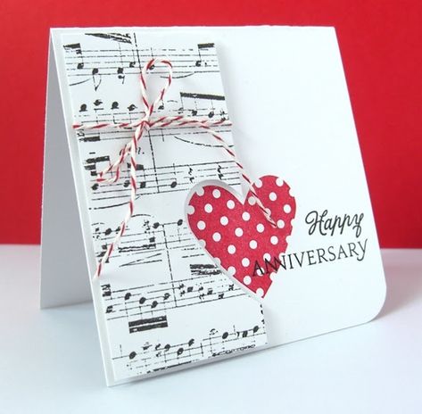 Homemade Anniversary Cards, Peeps Art, Diy Anniversary Cards, Greeting Card Ideas, Musical Cards, Diy Greeting Card, Anniversary Cards Handmade, Diy Anniversary, Happy Anniversary Cards