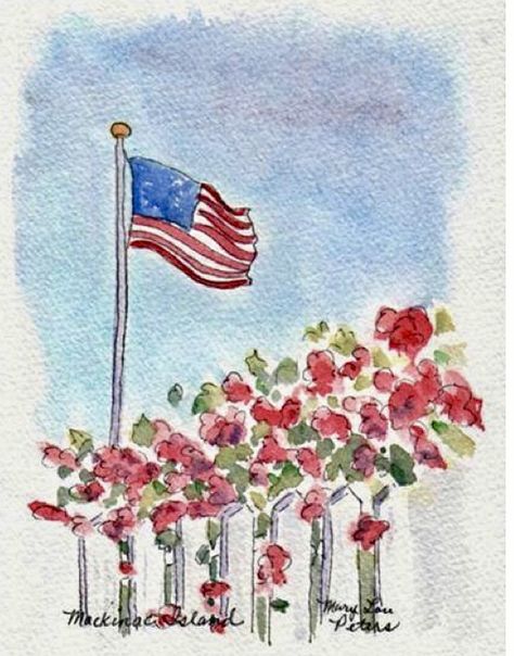 Fourth Of July Watercolor Painting, Patriotic Watercolor Art, 4th Of July Watercolor Paintings, American Flag Watercolor Painting, Fourth Of July Watercolor, 4th Of July Watercolor, Patriotic Painting Ideas, Patriotic Watercolor, July Watercolor