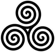 Triskelion: A Symbol of Personal Growth Personal Growth Tattoo Symbols, Growth Symbol, Zibu Symbols, Land Sea And Sky, Spiral Symbol, Triple Spiral, Japanese Garden Landscape, Crystal Tattoo, Irish Symbols