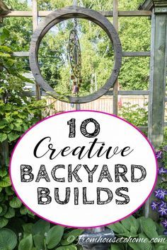 I love these awesome DIY projects for your backyard. There are all kinds of great ideas to add structure to your garden landscaping. Click through to find out more. | DIY Outdoor Projects Outdoor Tv Screen, Diy Backyard Projects, Diy Backyard Ideas, Backyard Hammock, Diy Hammock, Backyard Swings, Backyard Shade, Backyard Buildings, Pergola Design