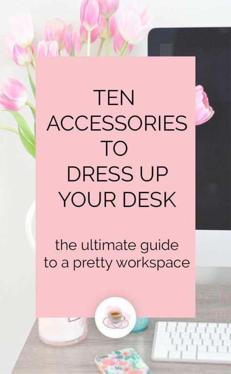 10 Desk Accessories to Dress Up Your Desk - we all need a pretty workspace and here are some great accessories to get you there! Office Floral Decor, Desk Surface Ideas, How To Decorate My Desk At Work, Inviting Office Decor, Professional Office Decorating Ideas For Work Business, Cute Office Supplies Desk Accessories, Relaxing Office Decor, Office Wall Organization Above Desk, Office Decorating Ideas For Work Modern