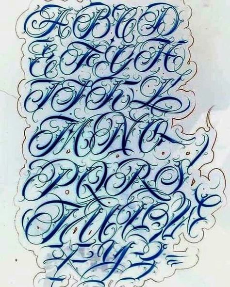 Tattoo Script Fonts Alphabet, Rare Script Tattoo, Chicano Tattoo Font Alphabet, Tattoo Fonts Alphabet Hand Lettering, Alphabet Tattoo Design Lettering Styles, Tattoo Script Alphabet, Calligraphy Fonts Alphabet Cursive Fancy Letters, Chicano Style Lettering, Tattoo Fonts Alphabet Calligraphy Fancy Letters