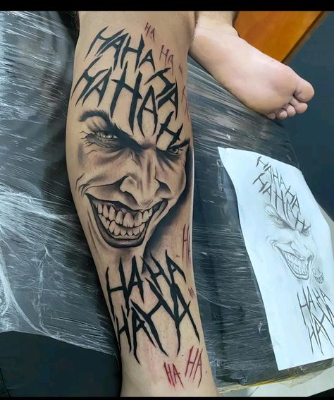 Joker Tattoo Ideas For Men, Tato Joker, Hahaha Joker, Tato Flash, Hand Tattoo Designs, Alex Garcia, Buddha Tattoo Design, Skull Sleeve Tattoos, Skull Sleeve