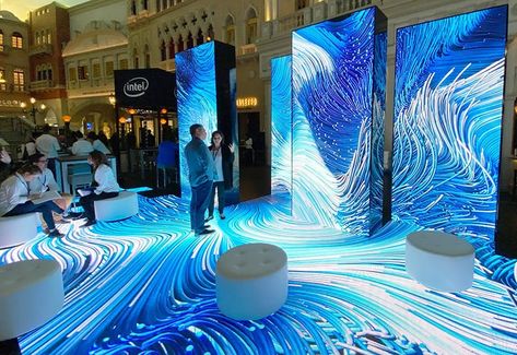 Data Sculpture, Experiential Marketing, Moving Water, Interactive Installation, Exhibition Display, Interactive Art, Exhibition Booth, Exhibition Space, Exhibition Stand