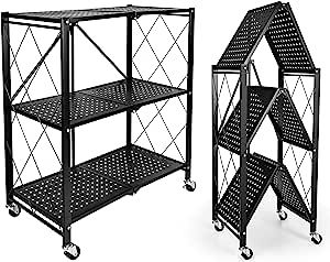 What a great idea and on sale🙂 Shelves For Garage, Organize Office Space, Metal Storage Shelves, Shelf Units, Foldable Furniture, Metal Storage Racks, Standing Shelf, Garage Kitchen, Metal Shelving Units