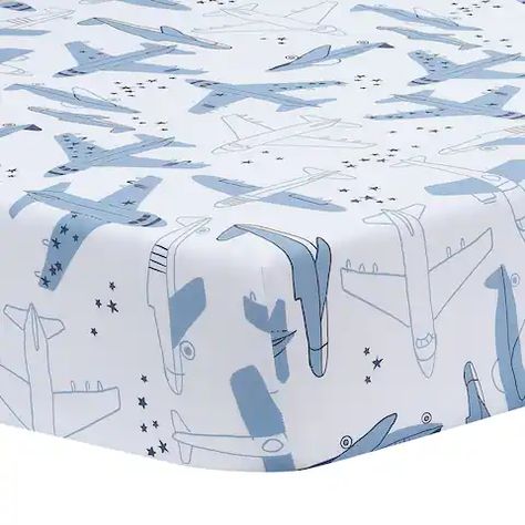 Search for Baby Boy Planes And Helicopter Bedding | Discover our Best Deals at Bed Bath & Beyond Nursery Travel Theme, Airplane Nursery, Baby Boy Bedroom, Airplane Baby, Fitted Crib Sheet, Crib Mattress, Boy's Bedroom, Crib Sheets, Baby Boy Nurseries