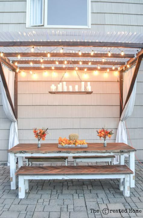 diy frugal patio pergola Pergola Cost, Patio Pergola, Outdoor Chandelier, Pergola Design, Backyard Landscape, Easy Backyard, Landscape Designer, Backyard Pergola, Pergola Plans