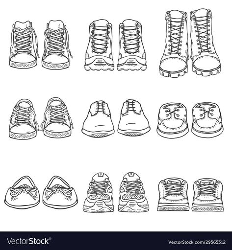 Sketch Shoes, Shoe Sketches, Fashion Drawing Sketches, Fashion Drawing Tutorial, Shoe Design Sketches, Shoes Drawing, Art Tools Drawing, Small Drawings, 캐릭터 드로잉