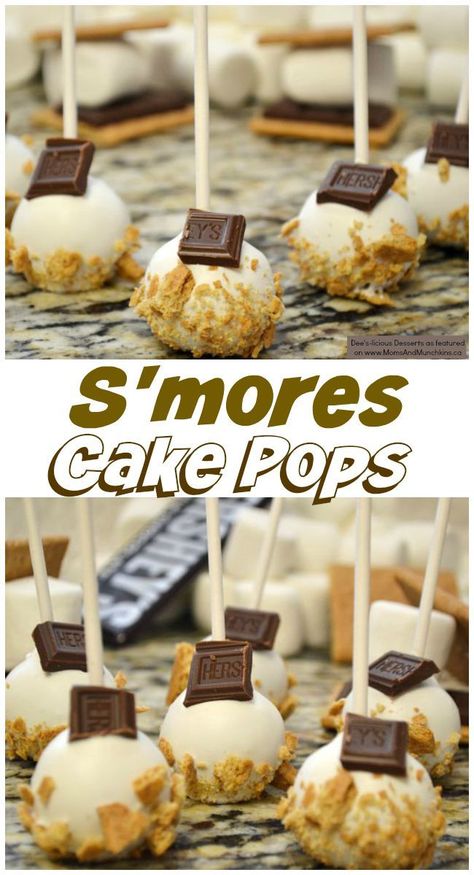 S'mores Cake Pops Tutorial - Moms & Munchkins Butter Pecan Cake Pops, Unique Cake Pop Flavors, Cute Cake Pop Designs, Cake Pops Tutorial, Cake Pop Receita, Cake Pop Tutorial, Smores Cake, Dessert Parfait, Cake Ball