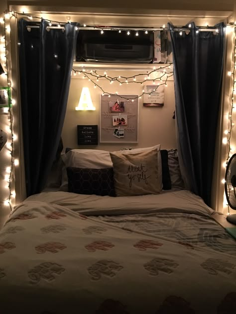 Canopy Bed In Closet, Room Ideas Aesthetic Bed In Closet, Room With Bed In Closet, Bed In Small Closet, Closet Turned Bed Nook, Diy Bed In Closet, Bed Takes Up Whole Room, Beds Inside Closets, Bed Nook In Closet